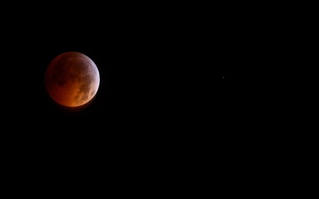 Luna Red - skies, moon, nature, eclipse, clear, night