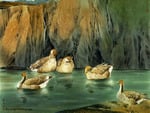 Chinese painting ducks