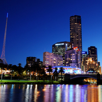 Skyline at twilight