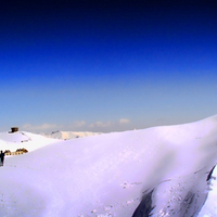 Blue snow