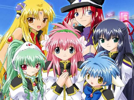 Moon Angels - moon, milfeulle, moon troupe, ranpha, galaxy angel, angel, vanilla, chitose, mint, troupe, forte, galaxy