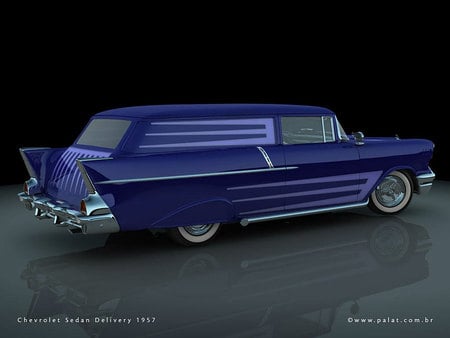 1957 Chevrolet Sedan Delivery - cars, auto, custom rides, chevy