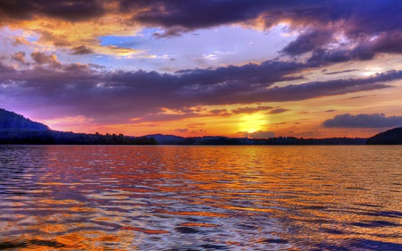 Tellico Lake Sky - lake, sky, popular, mountains, wallpaper, stunning, nature, lakes, reflections, clouds, beautiful, sunsets, colors