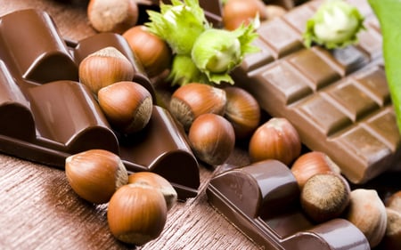 Nuts&Chocolate - nuts, tasty, photography, food, chocolate