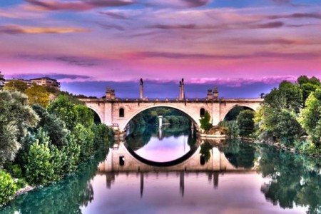 Bridge-Rome-Italy - picture, italy, beautiful, sunset, rome, bridge