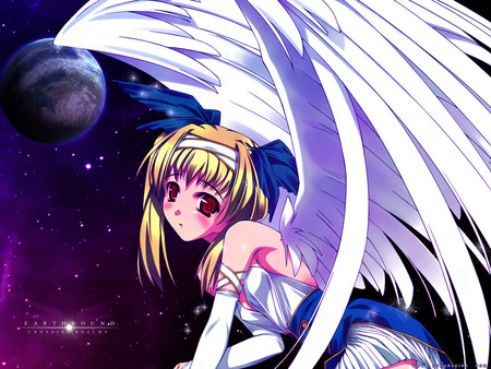 Angel big wings - anime, wings, sweet, angel