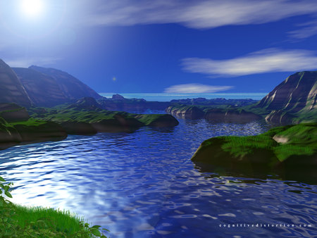 nature at its best - nature, sky, water, mountains, grass