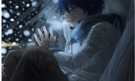 kaito the sad vampire part  4 - kaito, blue, the sad vampire, snow, scary