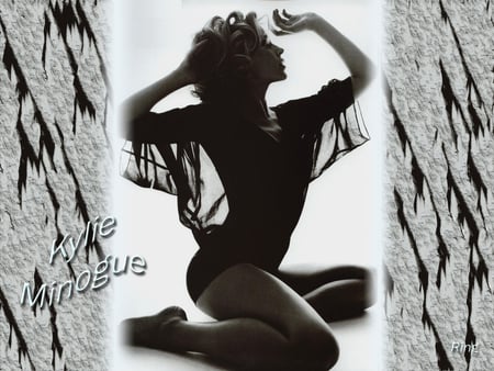 Kylie Minogue - kylie, black, sexy, minogue, woman, withe