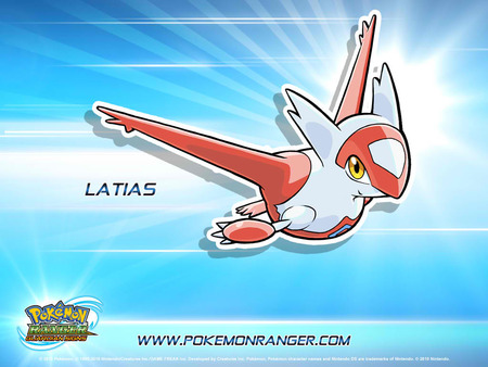 pokemon ranger latias - pokemon, cute, blue, latias