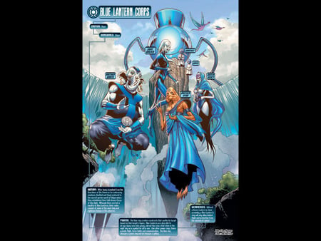 Blue Lantern Corps - comic, blue lantern, fantasy, art