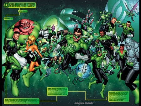 Green Lantern Corps - comic, green lantern, fantasy, art