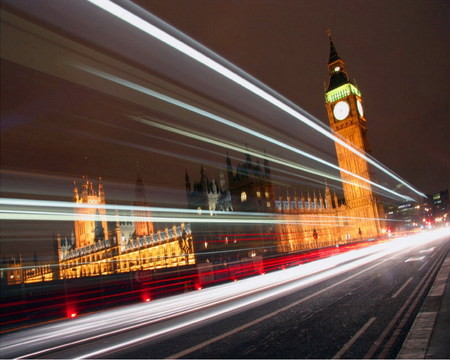 Big Ben - night, clock, timelapse, london