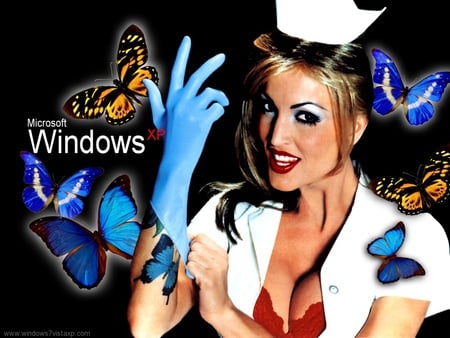 Windows - nurse, butterfly, computer, surgery