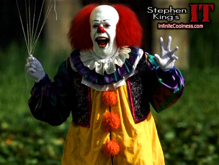 Scary clown - terror, clown, kill, fear, friends, it, classic