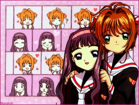 Sakura and Tomoyo - manga, anime, sakura, card captor sakura, tomoyo