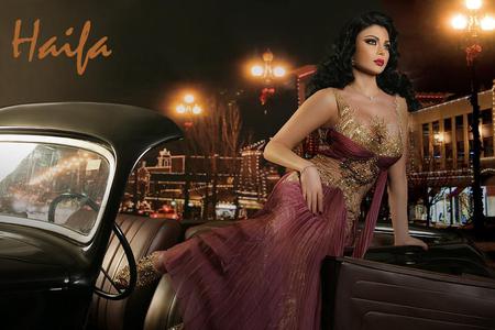 haifa wehbi - dress, haifa, car, lady