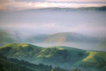 Valley Mist - mountains, valley, hills, nature, mist