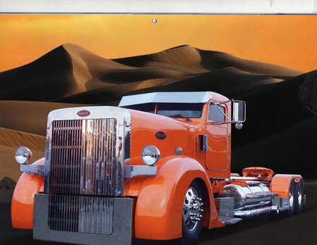 Orange Glow - big rigs, custom rides, 18wheeler, trucks