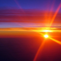 Sunset from a Plane