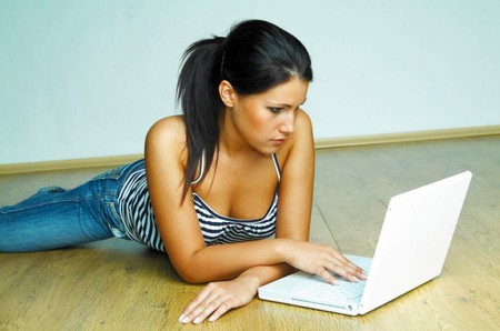 Laptop Girl - picture, girl, laptop, beautiful