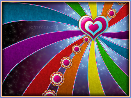 Rainbow concepts - abstract, star, heart, rainbow, graffiti