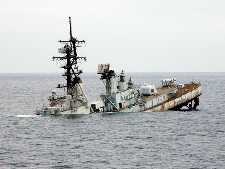 Decommissioned - sink, sea, abandon, ruin