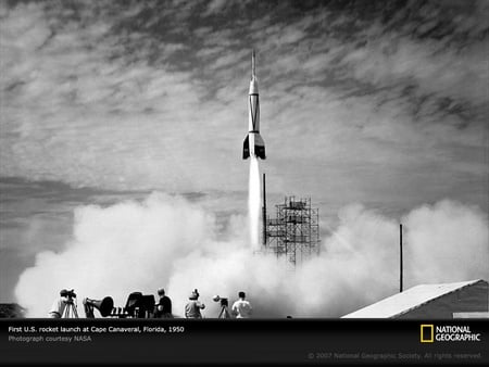 First Launch from Cape Canaveral - rocket, event, space, center