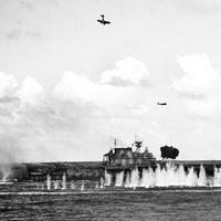 USS Hornet under attack