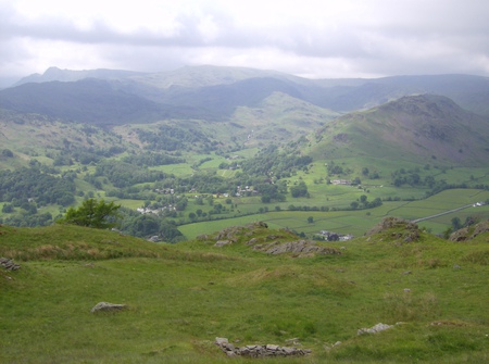 vantage point - scenic, lakes, mountain, green