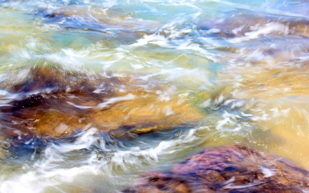 Nature's Paint - water, nature, beautiful, beaches, serene, colors, ocean, rocks