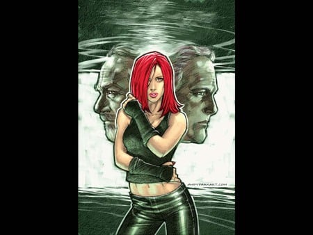 Alias - comic, fantasy, female, red, art, alias, hair