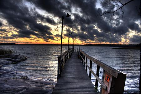 rickety pier - rickety, narrow, old, pier