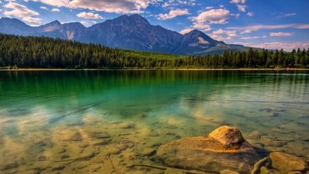 escape - sky, lake, water, beauty, landscape, clouds, nature, mountain