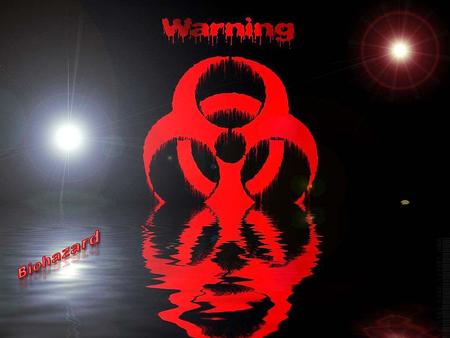 BioHazard - red, water, dark, symbol, sun