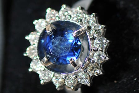 saphire oh ring - ring, gem stone, saphire, blue