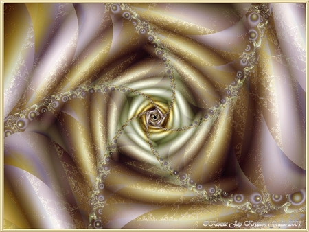 silken fractal - fractal, ribbon, spiral, silky