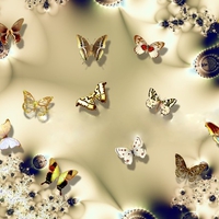 butterflies on silk