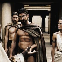 300 Leonidas warns the Persian Messenger (XXL)