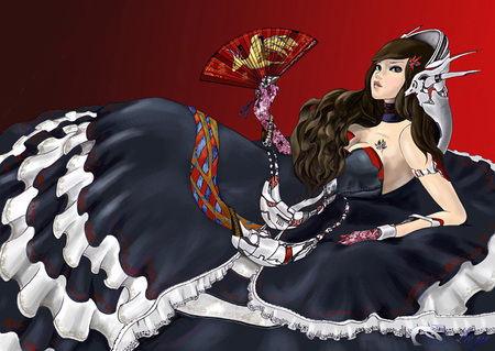 Black Empress - female, jpeg, lady, original, gothic, art, lolita, artifacs