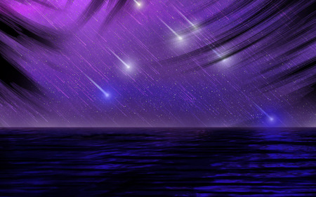 PURPLE RAIN - ocean, purple, blue, rain