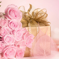 Beautiful roses with present box