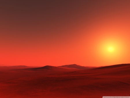 Sahara - sky, sun, sunset, desert, sahara