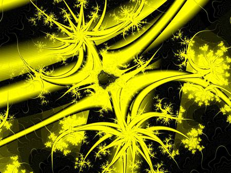 black an yellow - form, abstract, black, yellow