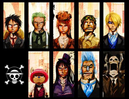 Mugiwara Pirates - one piece, luffy, robin, zoro, nami