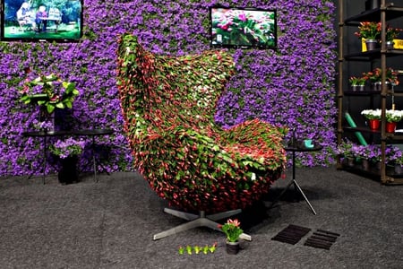 floral chair - floral, unusual, beautiful, chair