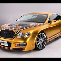 gold bentley