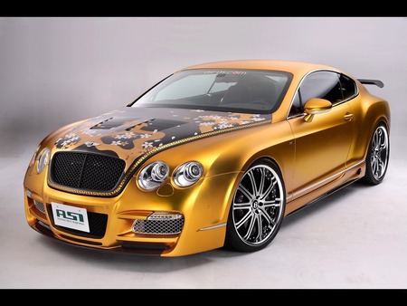 gold bentley - tuned, gold, bentley, cool