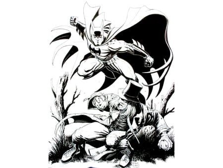 Batman vs Scarecrow - scarecrow, fantasy, comic, batmna, art