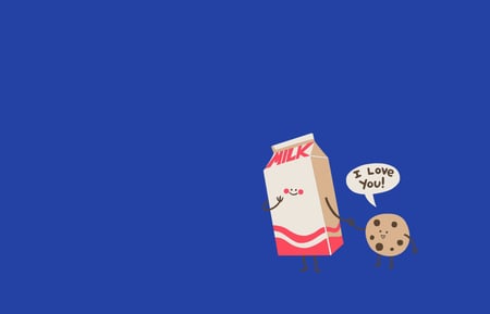 Meant to be together - love, together, milk, cookies